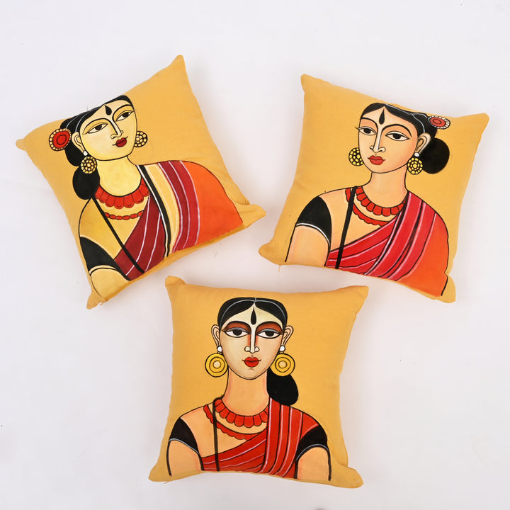 Pure Cotton Cushion Cover Set (3-Piece): Natural Comfort for Your Home