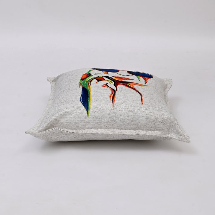 Ash Gray Blended Silk Cushion Cover Set (3-Piece)