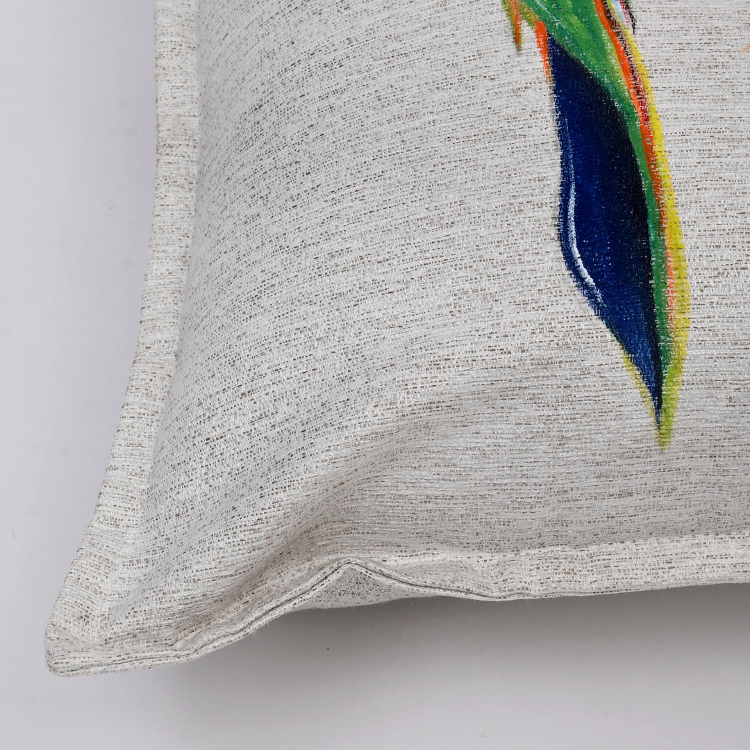 Ash Gray Blended Silk Cushion Cover Set (3-Piece)