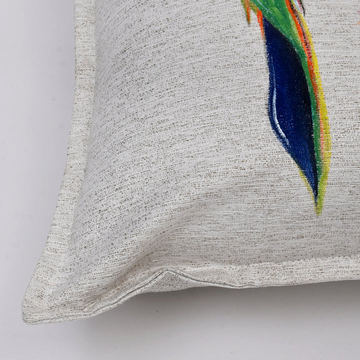 Ash Gray Blended Silk Cushion Cover Set (3-Piece)