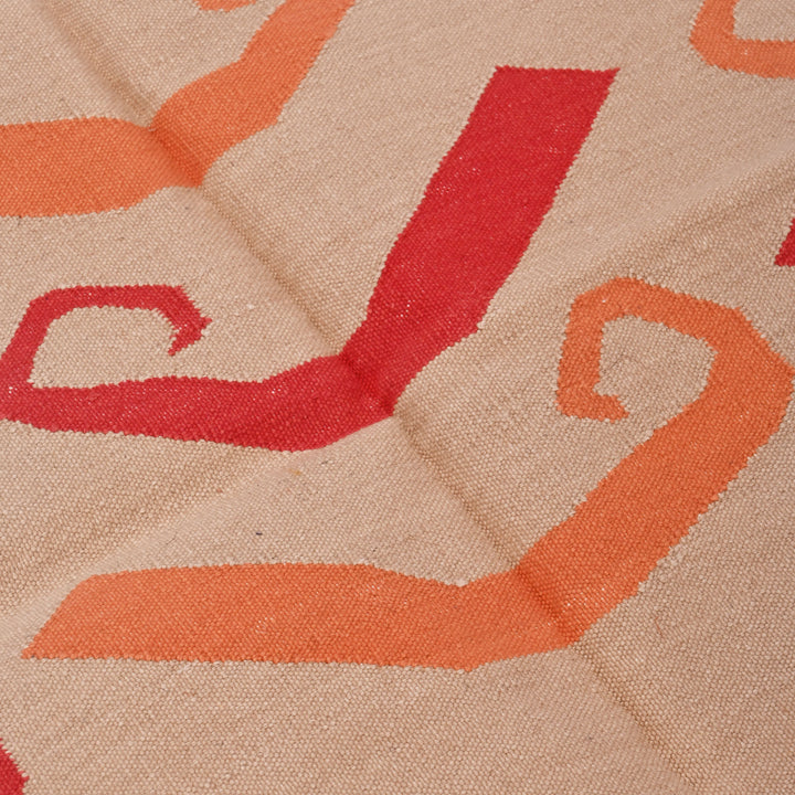 Paisley Stripe Handwoven Cotton Rug