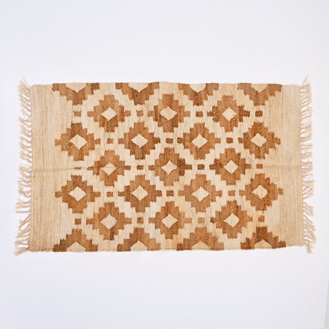 Mosaic Handwoven Cotton-Jute Rug