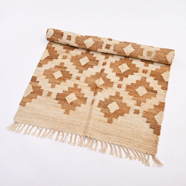Mosaic Handwoven Cotton-Jute Rug