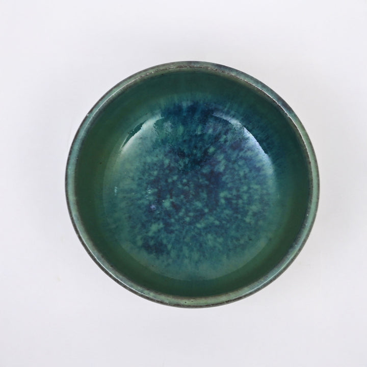 Handmade Terracotta Serving Bowl – Glossy Green Glazed Earthenware