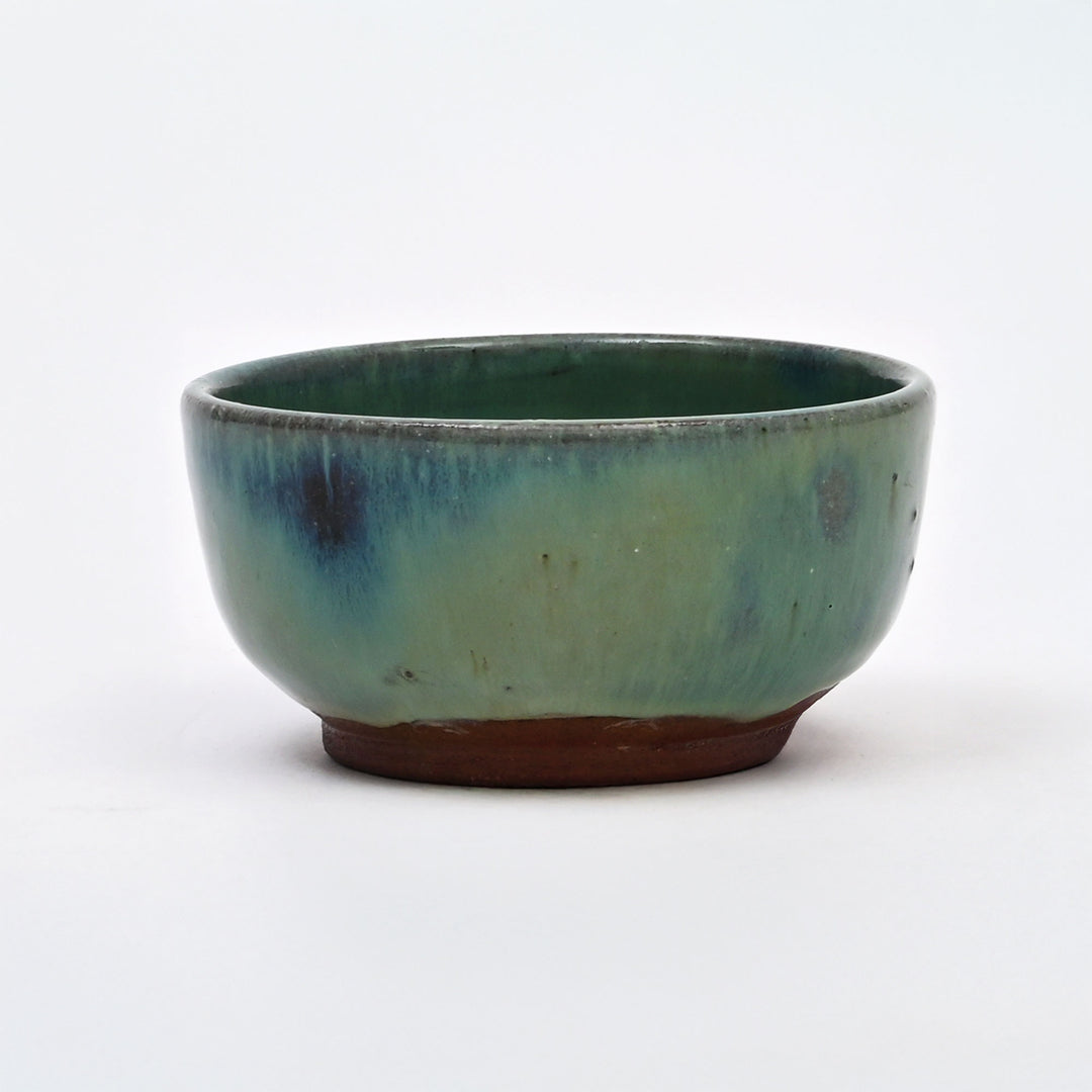 Handmade Terracotta Serving Bowl – Glossy Green Glazed Earthenware