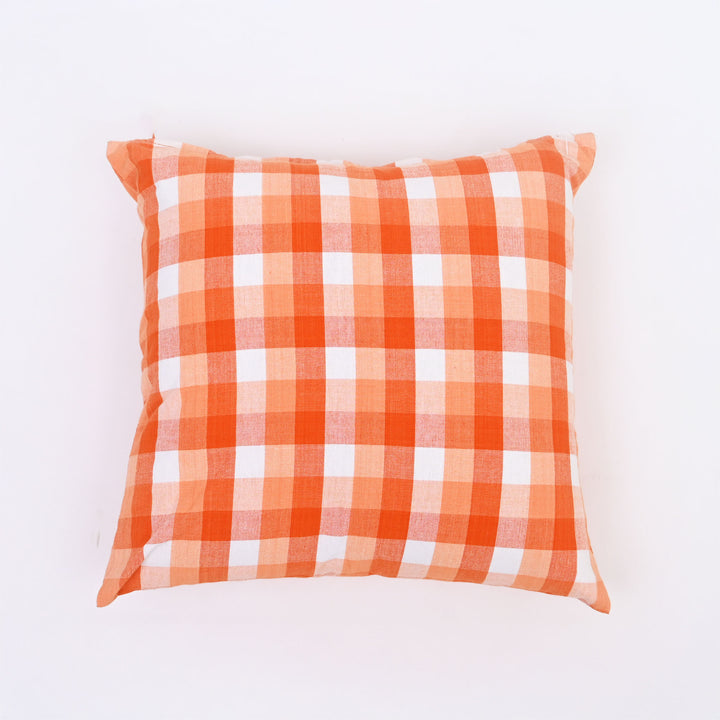 Cotton Cushion Cover | Soft, Breathable & Stylish Check Pattern