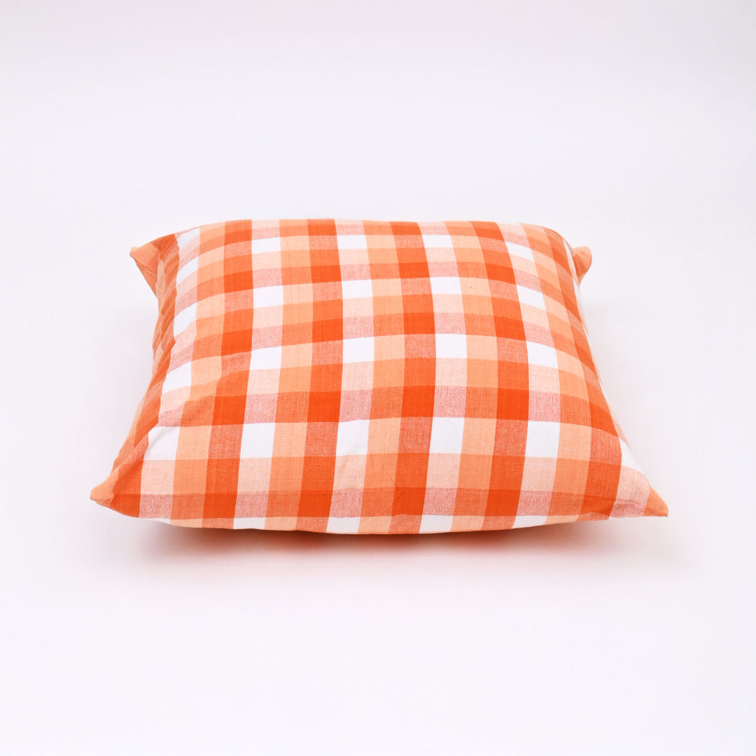 Cotton Cushion Cover | Soft, Breathable & Stylish Check Pattern