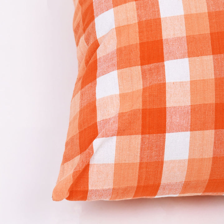 Cotton Cushion Cover | Soft, Breathable & Stylish Check Pattern