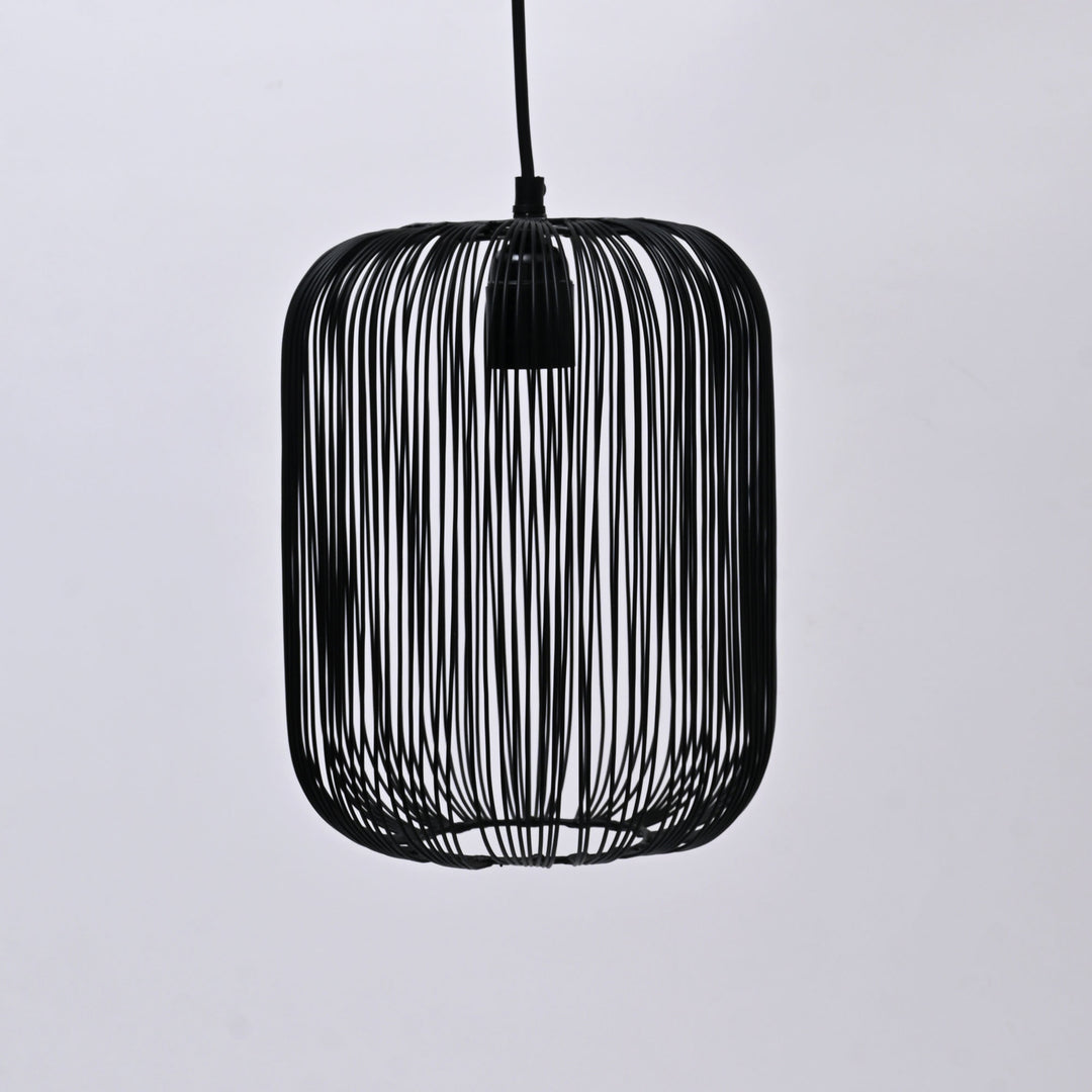 Black Iron Hanging Pendant Light – Modern Industrial Ceiling Lamp