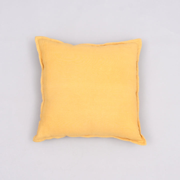 Rustic Reverie Linen Cushion Cover | Handmade 18x18 Vintage Flange Charm