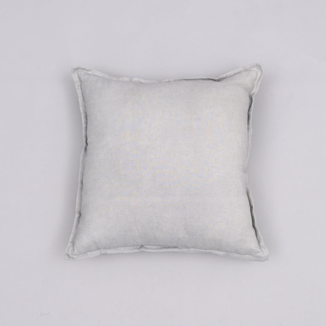 Rustic Reverie Linen Cushion Cover | Handmade 18x18 Vintage Flange Charm
