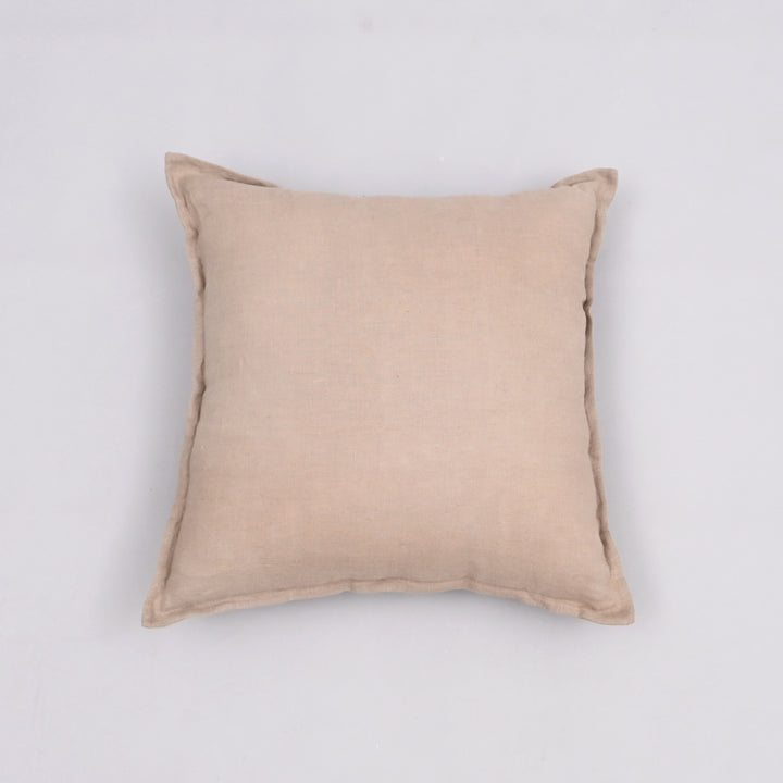 Rustic Reverie Linen Cushion Cover | Handmade 18x18 Vintage Flange Charm