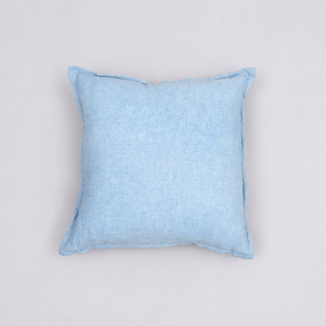 Rustic Reverie Linen Cushion Cover | Handmade 18x18 Vintage Flange Charm