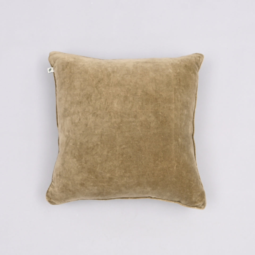 Velvet Verve Cushion Cover | Artisan 18x18 Plush Piped Luxury