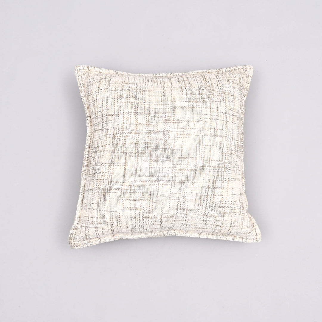 Textured Tranquil Cotton Cushion Cover | Handcrafted 18x18 Ribbed Elegance