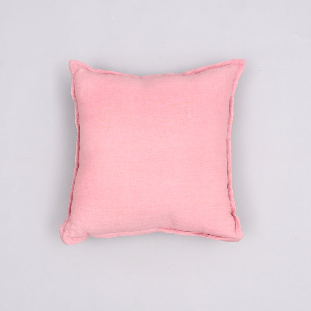 Rustic Reverie Linen Cushion Cover | Handmade 18x18 Vintage Flange Charm