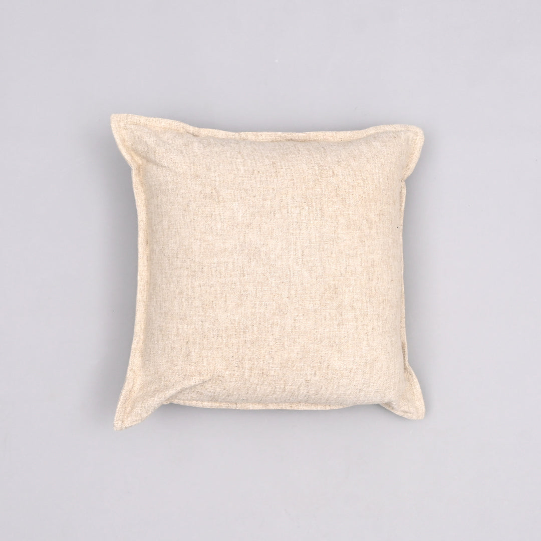 Textured Tranquil Cotton Cushion Cover | Handcrafted 18x18 Ribbed Elegance