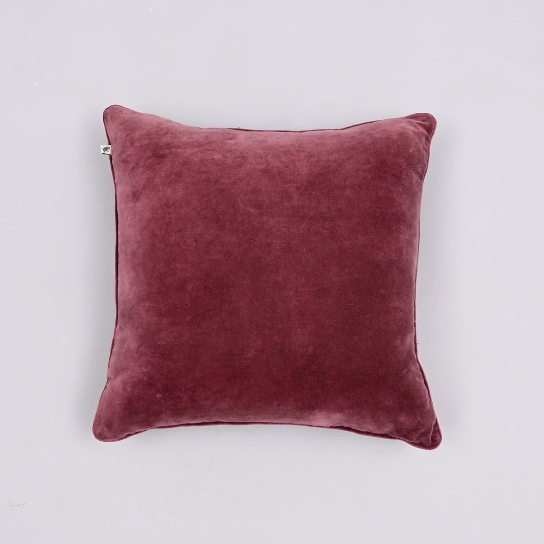 Velvet Verve Cushion Cover | Artisan 18x18 Plush Piped Luxury