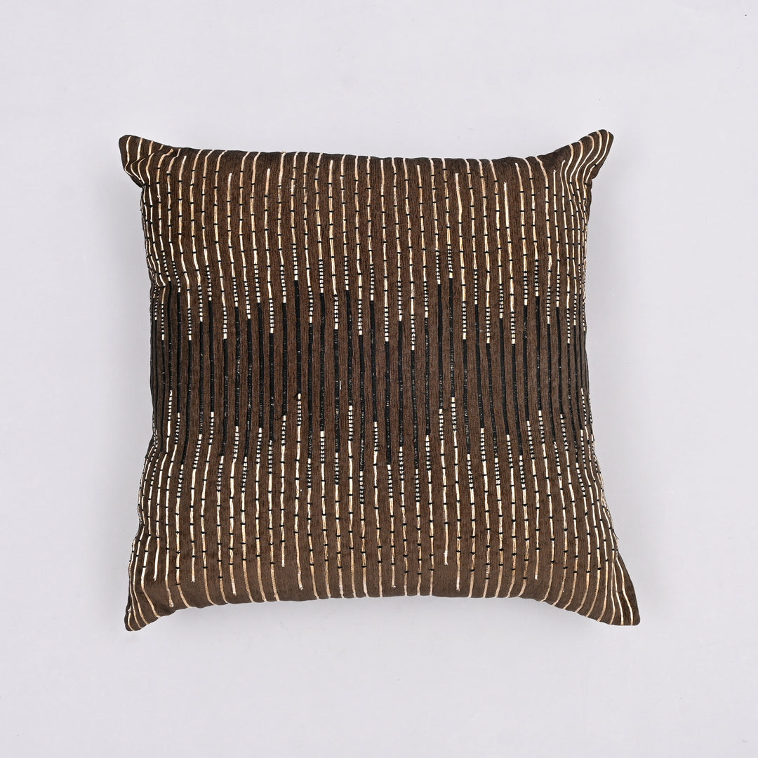 Golden Midas Touch Poly-Cotton Pillow | Handcrafted 20x20 Regal Elegance
