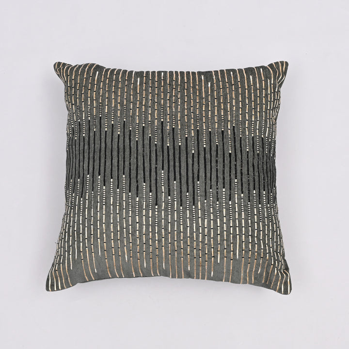 Golden Midas Touch Poly-Cotton Pillow | Handcrafted 20x20 Regal Elegance
