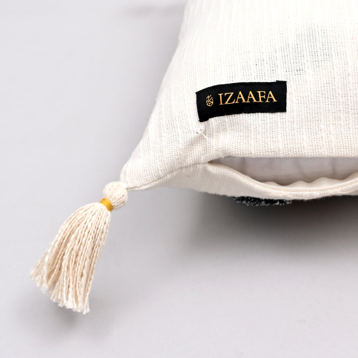 Moroccan Mosaic Pillow Cover | Hand-Embroidered 16x24 Textured Treasure