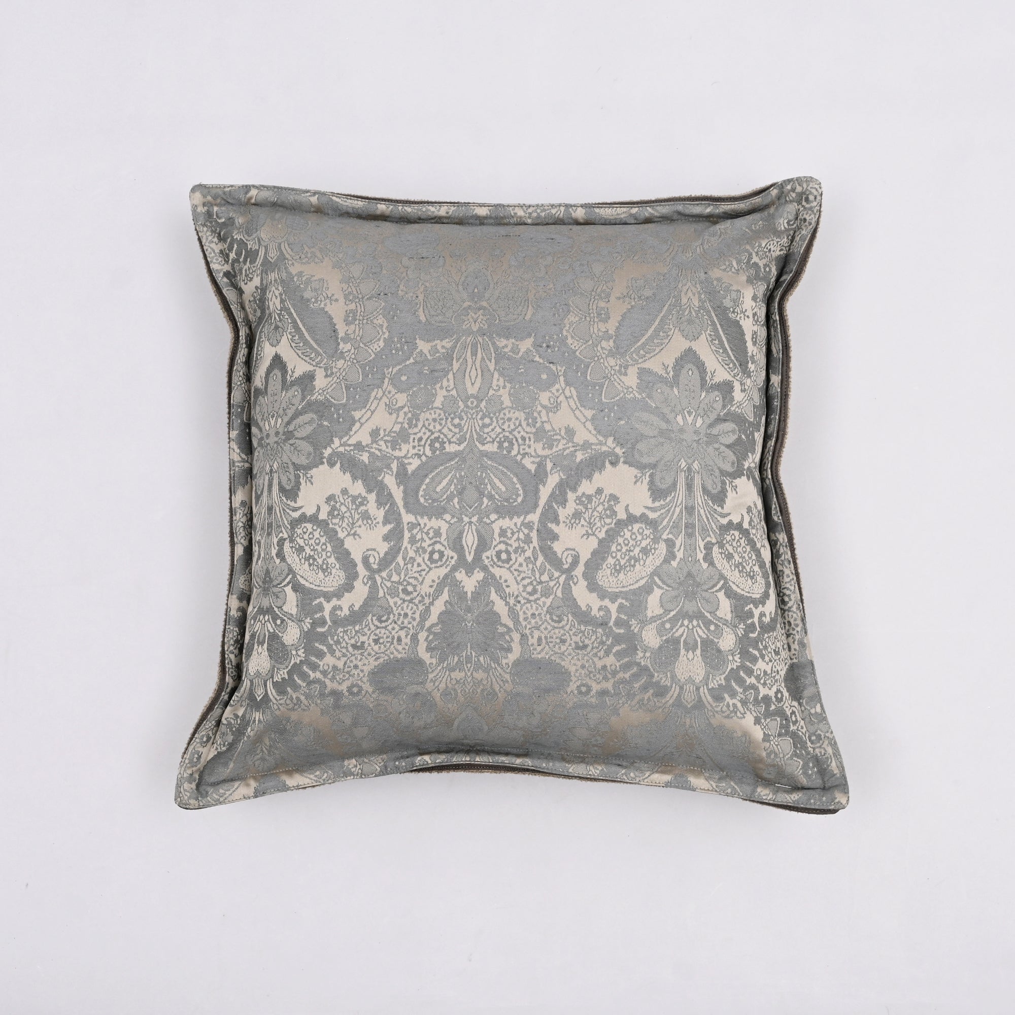 Noble Aristocrat Silk Pillow Cover | Handwoven 20x20 French Jacquard Elegance