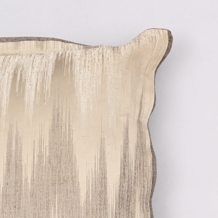 Sawtooth Splendor Silk Pillow Cover | Handcrafted 20x20 Eco-Silk Bold Design