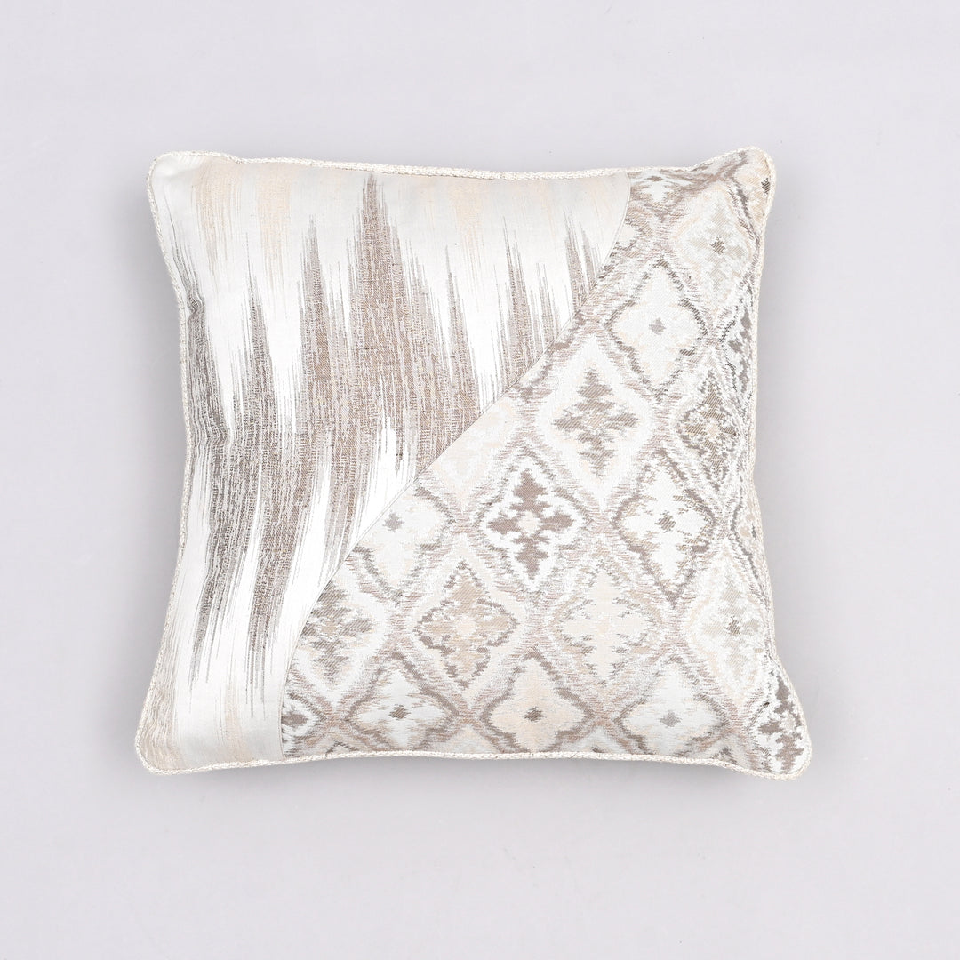 Vivid Medley Silk Pillow Cover | Handwoven 18x18 Jacquard Pattern Fusion