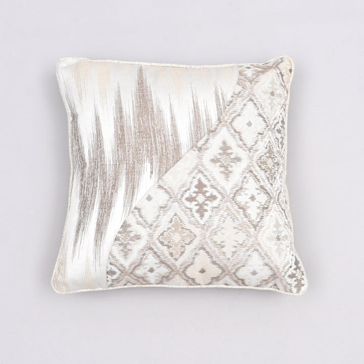 Vivid Medley Silk Pillow Cover | Handwoven 18x18 Jacquard Pattern Fusion