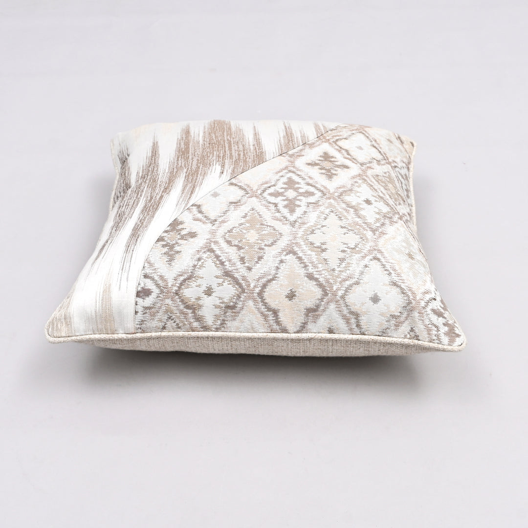 Vivid Medley Silk Pillow Cover | Handwoven 18x18 Jacquard Pattern Fusion