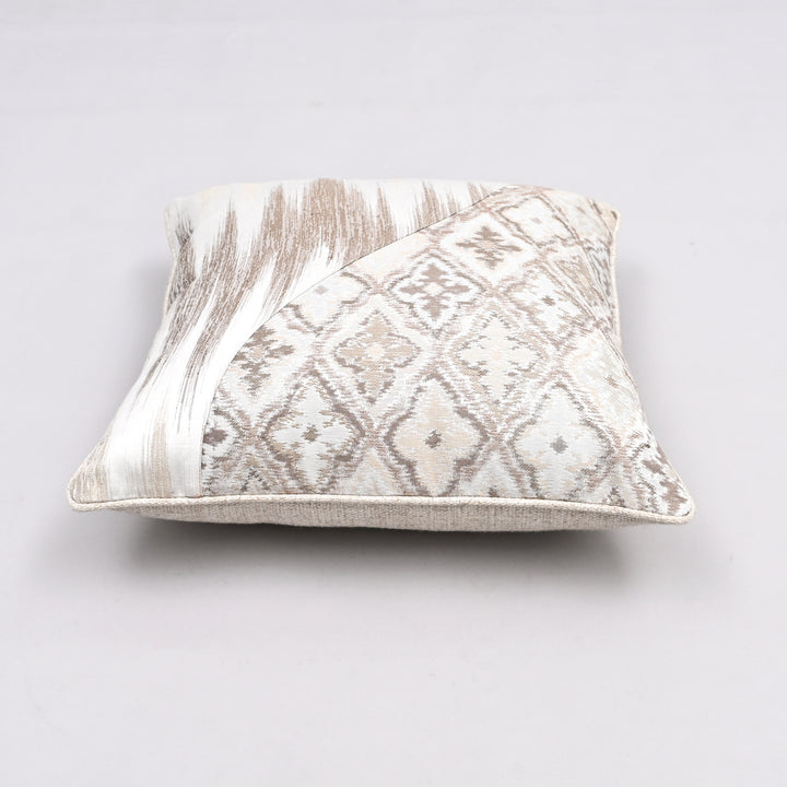 Vivid Medley Silk Pillow Cover | Handwoven 18x18 Jacquard Pattern Fusion