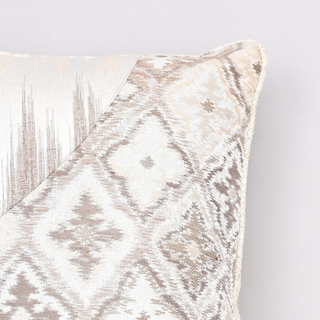 Vivid Medley Silk Pillow Cover | Handwoven 18x18 Jacquard Pattern Fusion