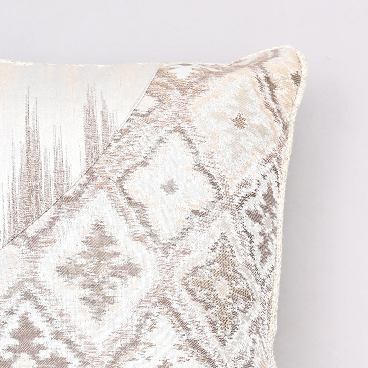 Vivid Medley Silk Pillow Cover | Handwoven 18x18 Jacquard Pattern Fusion