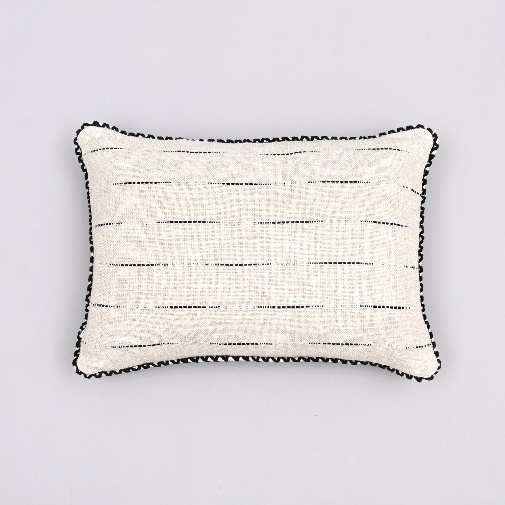 Linear Luster Cotton Blend Pillow Cover | Handwoven 14x20 Modern Harmony