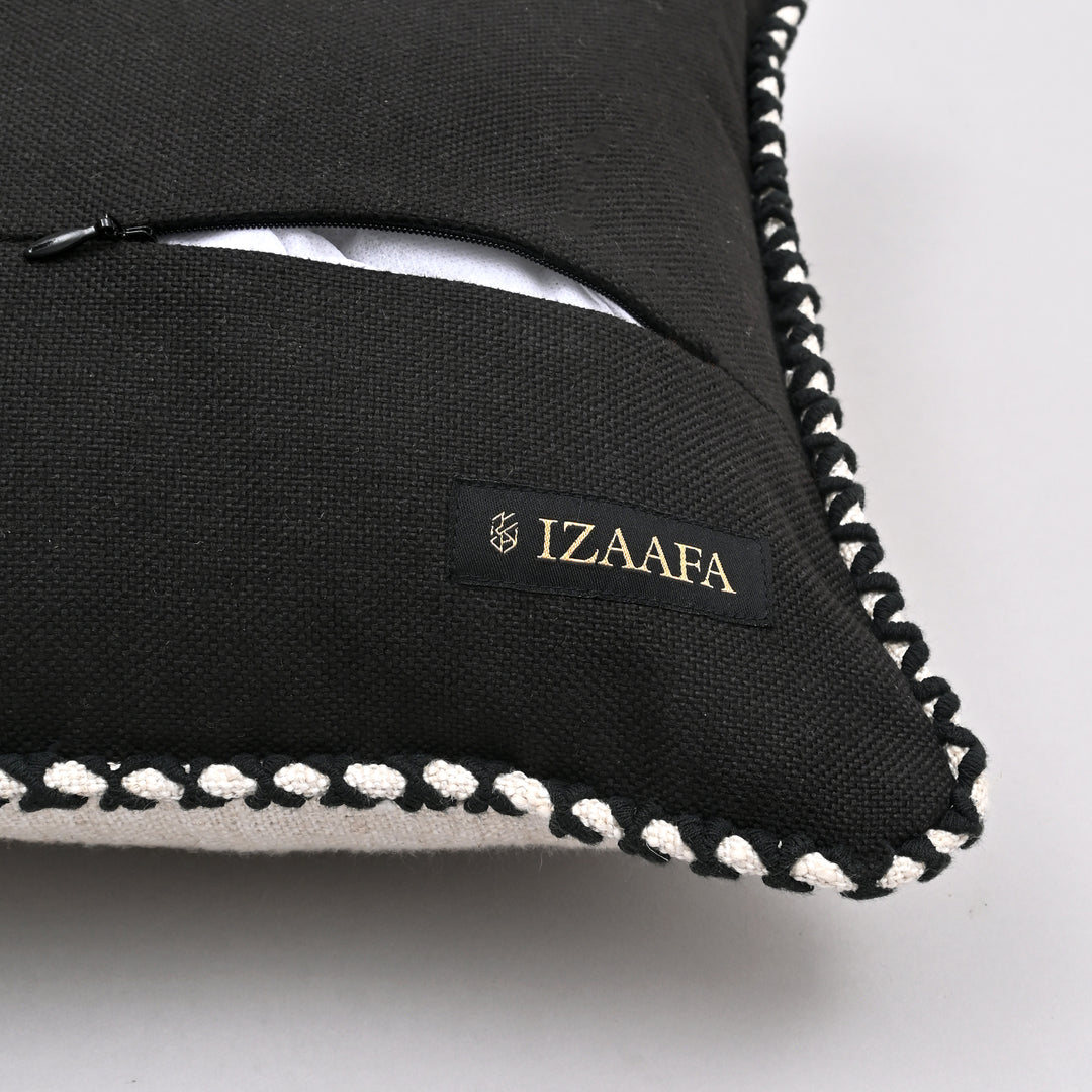 Linear Luster Cotton Blend Pillow Cover | Handwoven 14x20 Modern Harmony