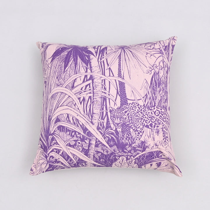 Jungle Quest Cotton Pillow Cover | Handcrafted 18x18 Safari Elegance