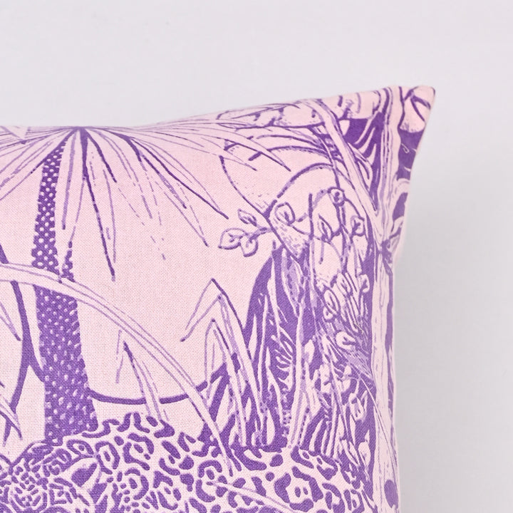Jungle Quest Cotton Pillow Cover | Handcrafted 18x18 Safari Elegance
