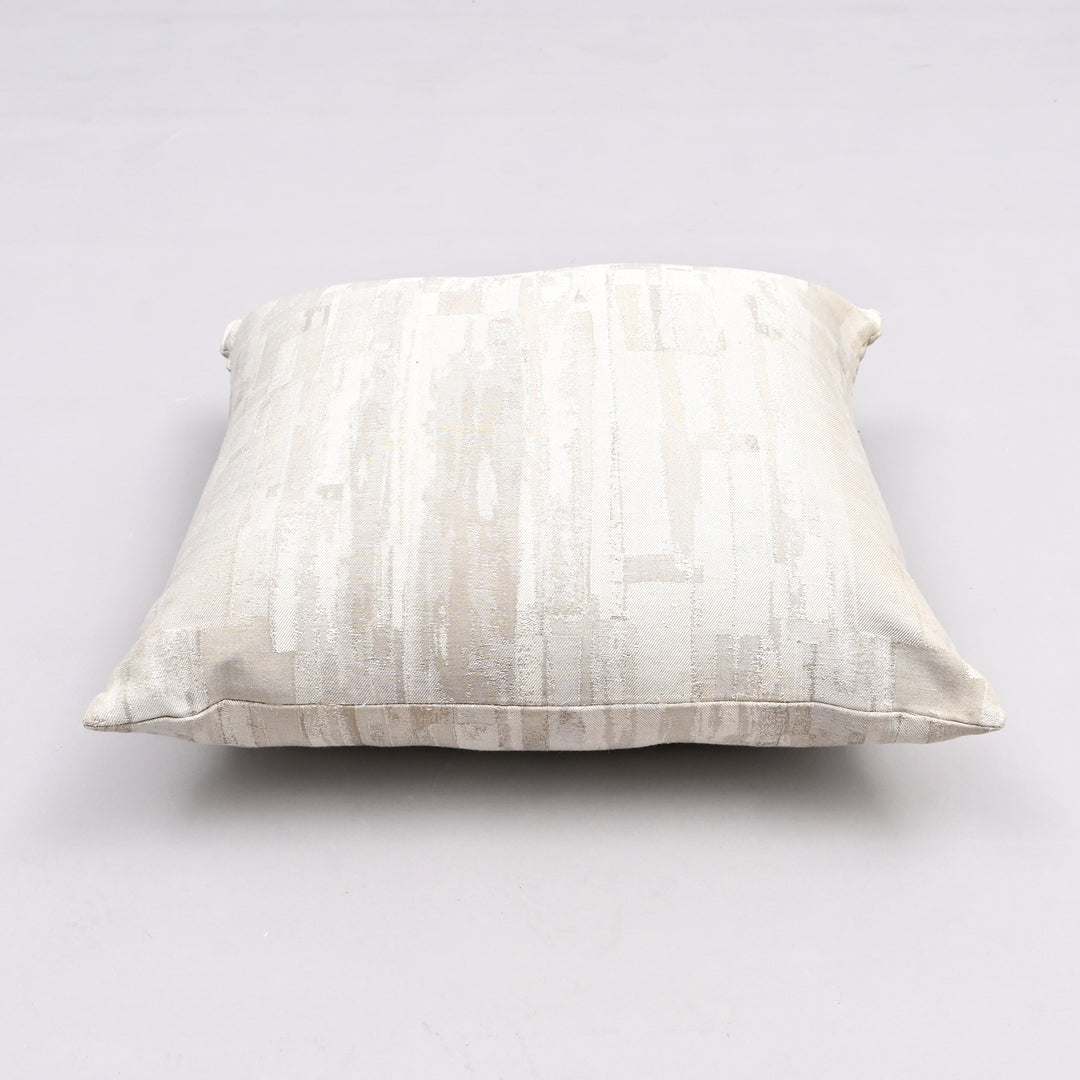Jagged Journey Silk & Cotton Pillow Cover | Hand-Embroidered 20x20 Bold Design
