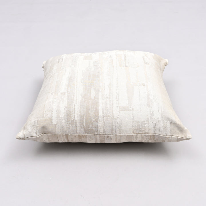 Jagged Journey Silk & Cotton Pillow Cover | Hand-Embroidered 20x20 Bold Design