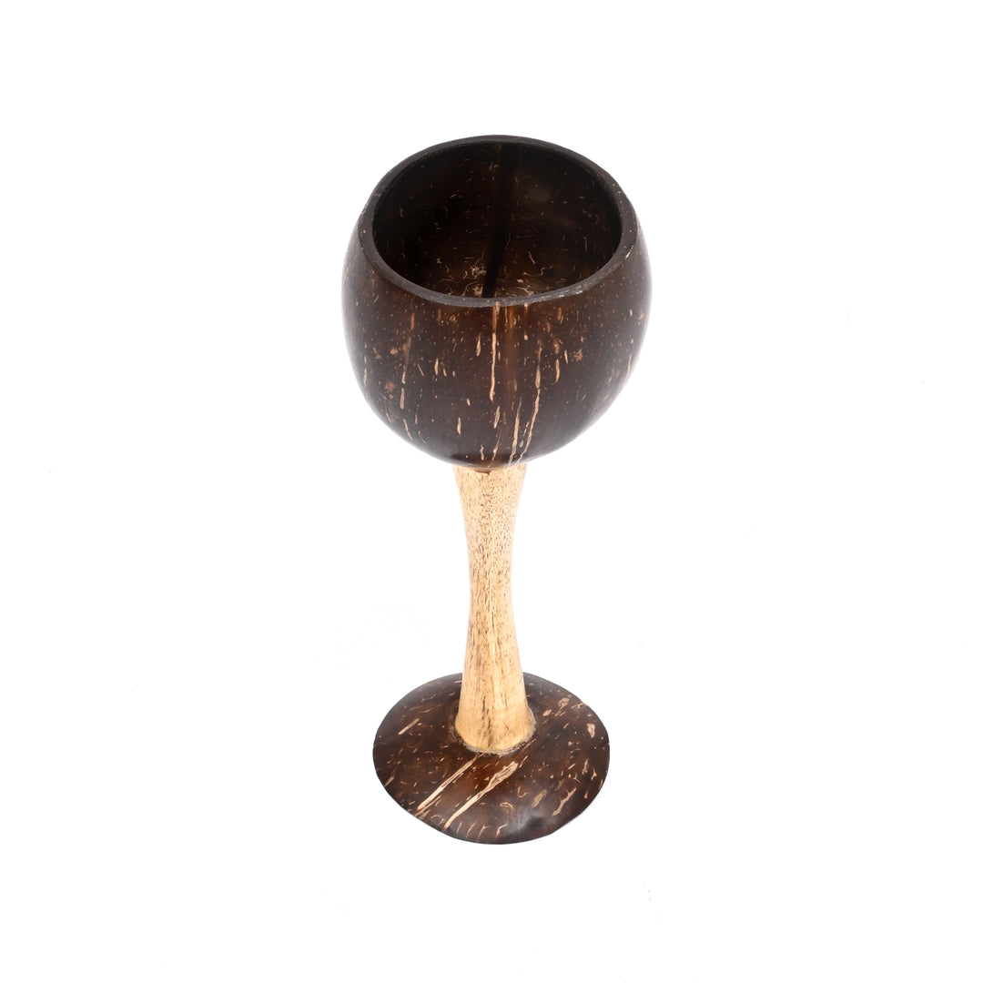 Handcrafted Coconut Shell Wine Goblet