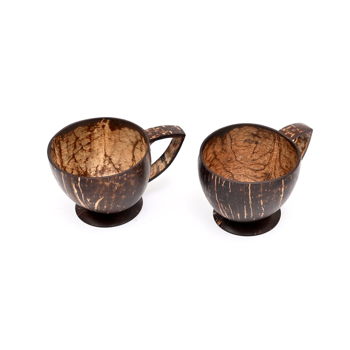 Handcrafted Coconut Shell Mug Set