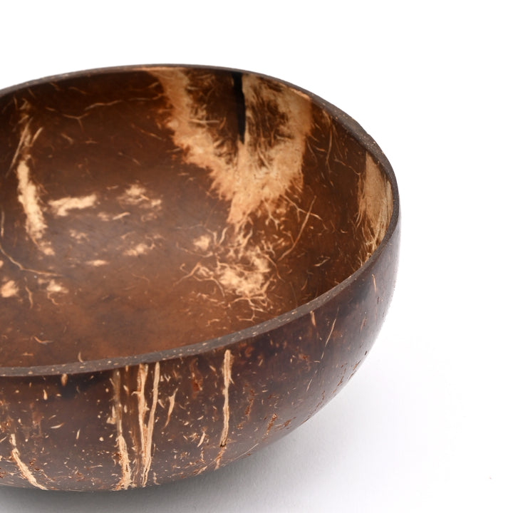 Rustic Coconut Shell Bowl with Spoon 500ml