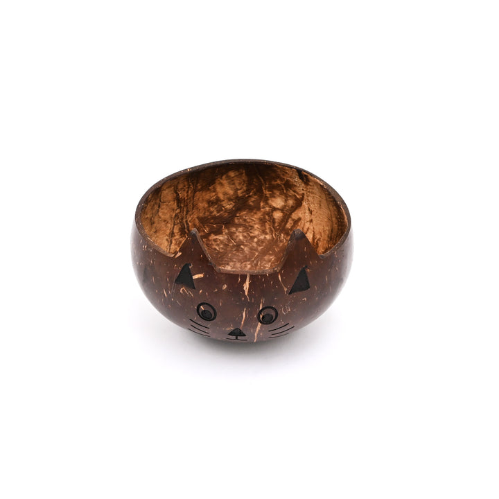 Coconut Shell Cat Bowl