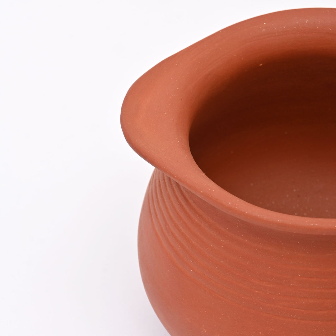 Handcrafted Terracotta Storage & Serving Pot Set with Lids (Set of 3)