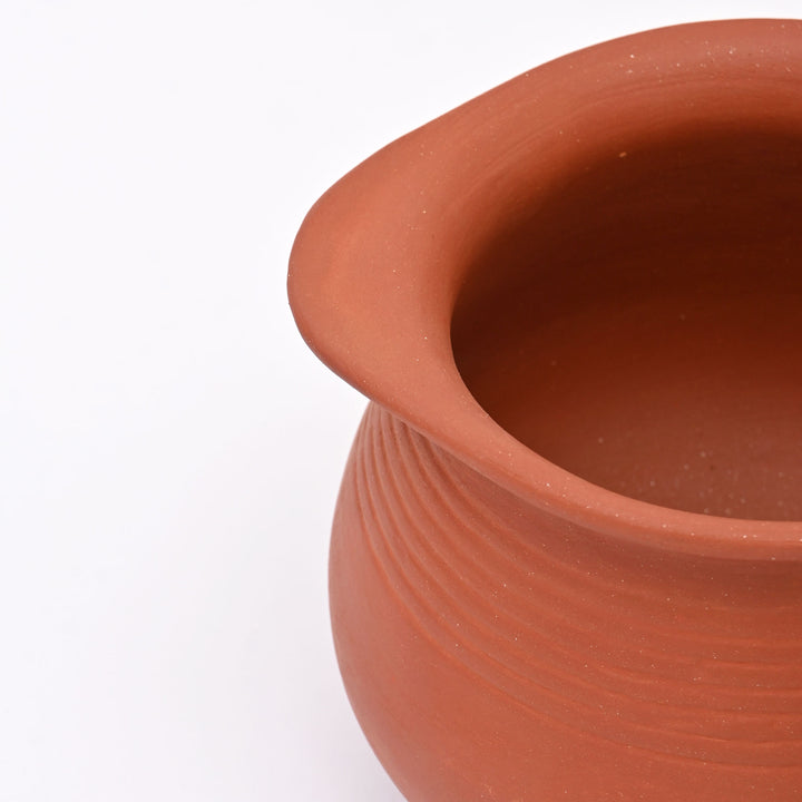 Handcrafted Terracotta Storage & Serving Pot Set with Lids (Set of 3)
