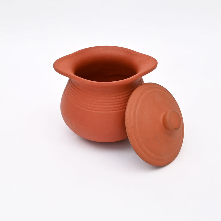 Handcrafted Terracotta Storage & Serving Pot Set with Lids (Set of 3)