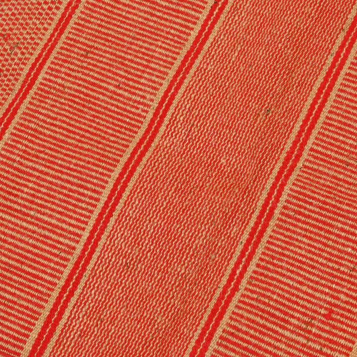Handcrafted Natural Jute and Cotton Rug
