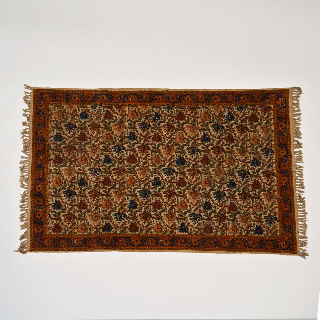 Hand-Printed Kalamkari Cotton Rug
