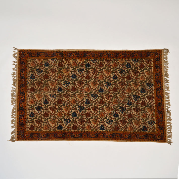 Hand-Printed Kalamkari Cotton Rug