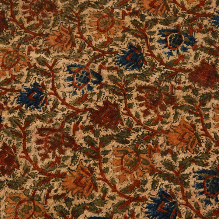 Hand-Printed Kalamkari Cotton Rug
